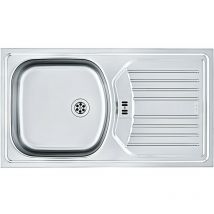 Franke - lavello in acciaio inox 614 Nova, lino, 1 pezzo, 101.0368.953, 78.0 x 43.5 x 14.0 cm