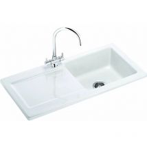 Franke - Livorno White Ceramic 1 Bowl Kitchen Sink 500 x 1000mm