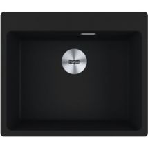 Franke - Maris mrg 610-54 Lavello da incasso 59x50 cm, con scarico,sifone salvaspazio, in Fragranit+, nero opaco + copertura