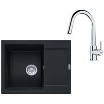 Franke - Sets - Küchenset G256MČ, Fragranitspüle mrg 611-62 und Armatur fs 3229.031, schwarz matt/Chrom 114.0700.711