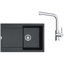 Franke - Sets - Küchenset G259O, Fragranitspüle mrg 611 und Armatur fs 3230.031, Onyx/Chrom 114.0700.721