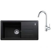Franke - Sets - Küchenset G267O, Fragranitspüle bsg 611-78/39 und Armatur fp 9000.031, Onyx/Chrom 114.0700.755