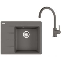 Franke - Sets - Küchenset G269ŠK, Fragranitspüle cng 611-62 TL/7 und Armatur fc 6018.084, steingrau 114.0700.668