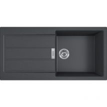 Franke - Sirius 2.0 S2D 611-100 Tectonite single bowl inset sink with drainer, Black (143.0613.661)