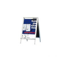 Franken - Kundenstopper Standard 47 x 96 x 67 cm (b x h x t) din A2 Aluminium silber
