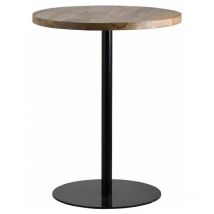 Hill Interiors - Franklin Hardwood Bar Table - Metal/Wood - L80 x W80 x H98 cm - Black/Brown