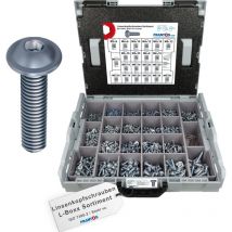 Frantos L-boxx 2625 Tlg. Linsenkopfschrauben Iso 7380-2 Sortiment (stahl Verzinkt)