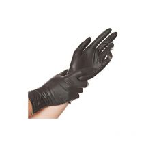Hygostar diablo gants en latex non poudrés noir taille s 26768 - Franz Mensch
