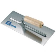 Frattone per stucco in acciaio con manico in legno - cm.24x10
