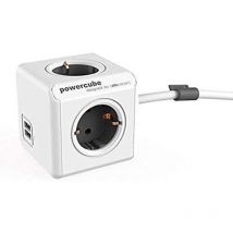 Allocacoc - Powercube Extended +usb 4 Prises De Courant + 2 Usb 1402 Powercube - powercube