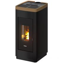 Poêle à granulés étanche Life 9 Bi-Flux Dark-gold- 8,5 kW - Freepoint