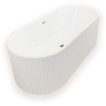 Freestanding bathtub 168 x 74 cm white – Olivia