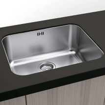 Gresinex - Fregadero Sobre/ Bajo Encimera Roma 40x40 Profundidad 19 Cm 1 Seno - Acero Inox Aisi 304