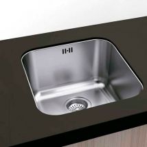 Gresinex - Fregadero Cuadrado Bajo y Sobre Encimera 34x40 Roma - 1 Seno - Acero inox