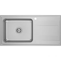 Roca - Fregadero de una cubeta budapest Medidas: 860x500x180 mm - Posición cubeta: Derecha