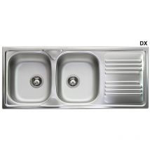 Apell - Fregadero Empotrable De Acero Inoxidable De 2 Senos