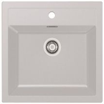 Mepamsa - cubo 56.53 blanco - Fregadero De Cocina Acero 60 Cm 1 Cubeta 1 Escurridor