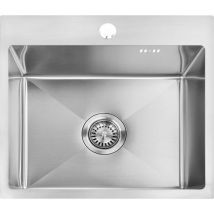 REA - fregadero leo 50 brush nickel + grifo para cocina fresh nickel