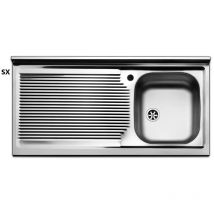 Apell - Lavabo de acero inoxidable 100x50 con gocciolatoio izquierdo