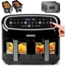 Andyou - Freidora de aire AF24 2400W Capacidad de 10 l para toda la familia Pantalla táctil y luz interna