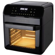 Grunkel - Freidora aire 12L - Air Fryer black fryer oven - 12 programas. Panel control digital a color Multifunción y ventanal visualización