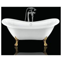 Freistehende Badewanne darlington Löwenfüße gold 175