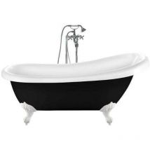 Rogier&mothes - Freistehende Badewanne richmond schwarz Adlerfüße weiss 171