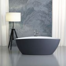 Kiamami Valentina - Freistehende Badewanne Modernes Design Grau Rachele