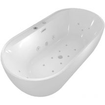 Freistehende Badewanne Wanne F29 180x90cm Whirlpool Luft & Wasser
