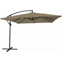 Freistehender Sonnenschirm molokai quadratisch 2,7x2,7m taupe