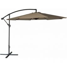Happy Garden - Freistehender Sonnenschirm oahu rund 3m Durchmesser taupe