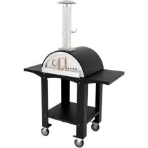 Freistehender Outdoor-Pizzaofen Stahl 2 Ablagen Tragbar Extra Groß 600° Holzofen