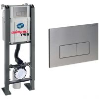 Freistehender WC-Sitz chrono + verchromte Platte design