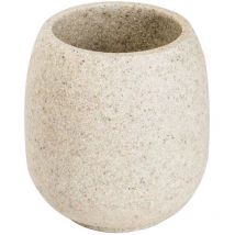 Freistehender Zahnbürstenhalter sandfarbig aus Kunstharz für das Bad mod. Afra