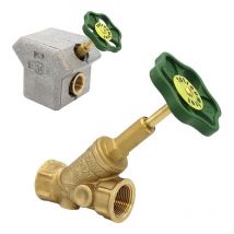 Freistromventil Muffenanschluss 1/2" bis 2" mit Dämmschale ohne Entleerung mit EPDM-Dichtungen und steigende Spindel