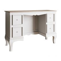 Urban Deco - French Style Distressed Painted Dressing Table - white