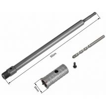 Fresa a Tazza 30 Mm Asta Prolunga . 50 Cm Per Trapano Attacco Sds Plus