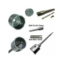 Fresa Carotatrice A Tazza X Muro Da 30mm A 160mm + Asta Da 60cm Sds Plus/max Tazza 60mm Asta 60cm Max