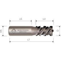 Mobiltecnica - MTEC036.65 - spindelfräse aus dia Z2+2, ax 54,9° körper aus stahl pkd H4,5 mm .65D25 lu 25 DS25 LT95 Z(2+2)(10DP+1DP) AX54,9° re H4,5