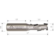 Mtec013.5 - Fraise Hélicoïdale En Diamant Z1+1 Corps En Acier Pcd H4, 5 Mm - Mobiltecnica _ .5_d20 | Lu 35 | Ds20 | Lt95 | Z(1+1)(4dp+1hw) | Ax20° | 
