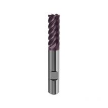 Fresa frontal de metal duro integral para el mecanizado inox, acabado nz, largaHB, de 6 - 8 dentes, cubierto con TiAIN, ø d1 - e8 : 8,0 mm, longitud.