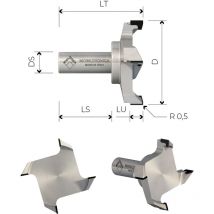 Mobiltecnica - MTEC056.2 - fresas de diamante para nivelar .2D80 lu 12 DS20 LT80 Z4 der H4,5