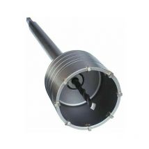 Fresa Muro Carotatrice Tazza 100 Mm Asta Attacco Sds Plus 60 Cm Prolunga