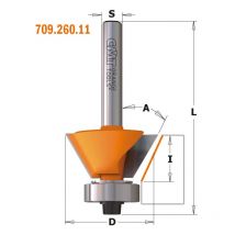 CMT - 910.260.11 fresa para biselar 45° hm S=8 D=27X5.5