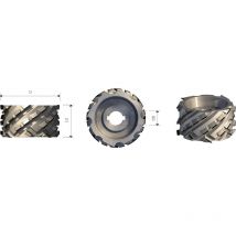 Mobiltecnica - MTECF025.1 - kantenband-fräsen mit schraube aus diamant D125/150 pkd H4,5 mm ax. 54.9° .1D125 LU34 Z3+3 ZTOT15 DB30 AX54,9° re H4,5
