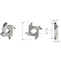 Mobiltecnica - MTECF040.14 - kantenband-fräsen aus diamant für radius-fräsen mit bohrung .14D69 b 17,5 ZTOT6 DB16 + 2 dkn r 2 li H3