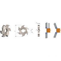 Mtecf029.1 - Fraises Bordeuses Pour Affûter - Mobiltecnica .1d70 Lu10 Ztot4 Db16+2 Dkn Ax0° Dr / Gau H2,5