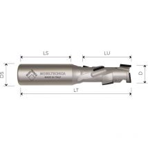 MTEC012.143 - fresas helicoidales de diamante Z1+1 cuerpo de acero pcd H2,5 mm Mobiltecnica 143D25 lu 52 DS25 LT117 Z(1+1)(6DP+1HW) AX20° der H2,5