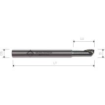 MTEC519.15 - FRAISES HeLICOÏDALES Z1 POSITIVES POUR ALUMINIUM ET PLASTIQUES - MOBILTECNICA .15D5 LU 22 DS5 LT60 Z1 POS DR