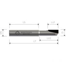 Mobiltecnica - MTEC001.50 - fresas de diamante policristalino de cortes rectos Z1 con cuerpo hw .50D4 LU1 10 LU2 18 DS5 LT60 Z1 AX0° der H3,5
